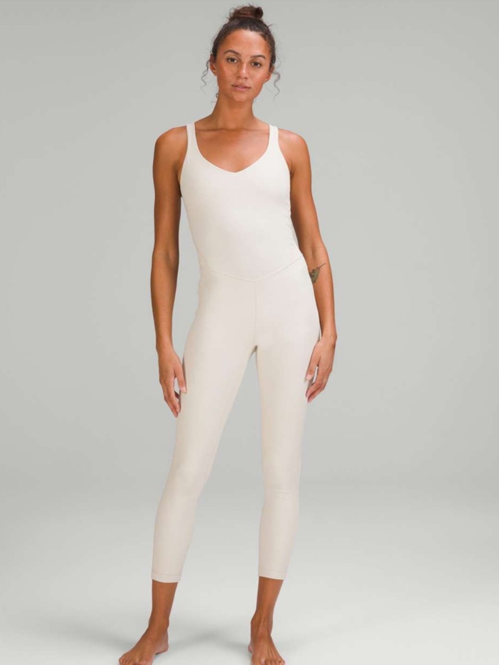 🍂Lululemon Bodysuit in opal white Cream/White